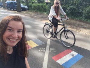 Cycling to the Belgium border.