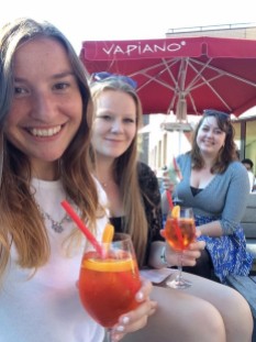 Drinks at the Vapiano restaurant.