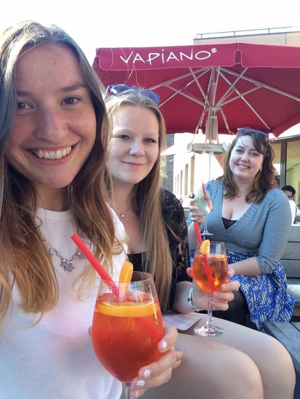 Drinks at the Vapiano restaurant.